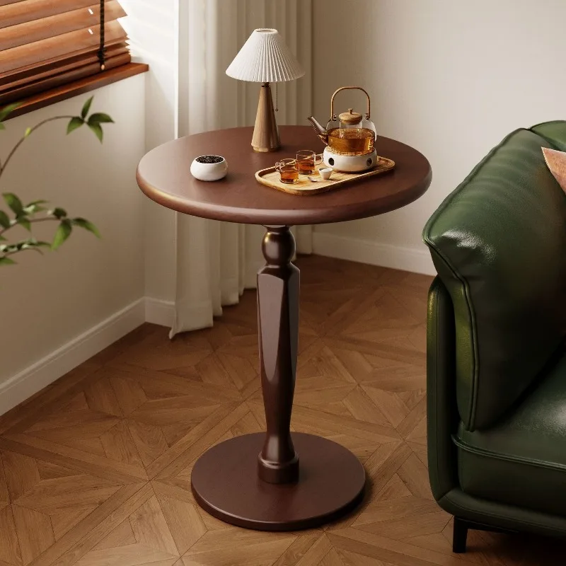 Round Coffee Table Wooden Sofas Side Tables Minimalist Modern Tea Table Luxury Living Room Center Tables Interior Furniture