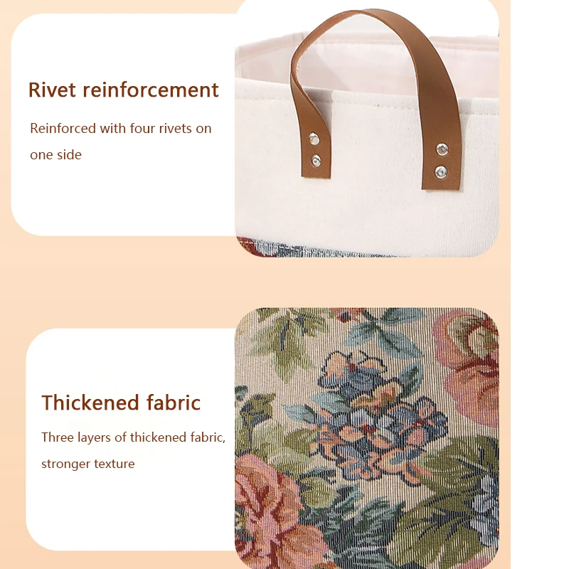 2024 Large Capacity Portable Laundry Basket Dirty Clothes Basket Fabric baskets for bedroom Folding Storage Basket Storage Box 5