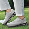 LiXingMing Golf Shoes Men Gray Large Size To 48# Breathable Cleats Golf Sport Shoes Teenager Training Golf Coach Sneakers 4