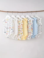 5PCS Summer Baby Boys 100% Cotton Triangle jumpsuit Soft, Comfortable, Lightweight, Breathable Baby Boys' Sweetheart 1