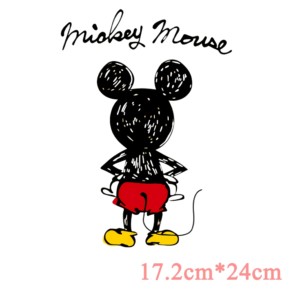 Disney Mickey Minnie Mouse Stickers Patches for Clothing Patch  Thermocollant Parches Termoadesivos Para Ropa Iron on Patches - AliExpress