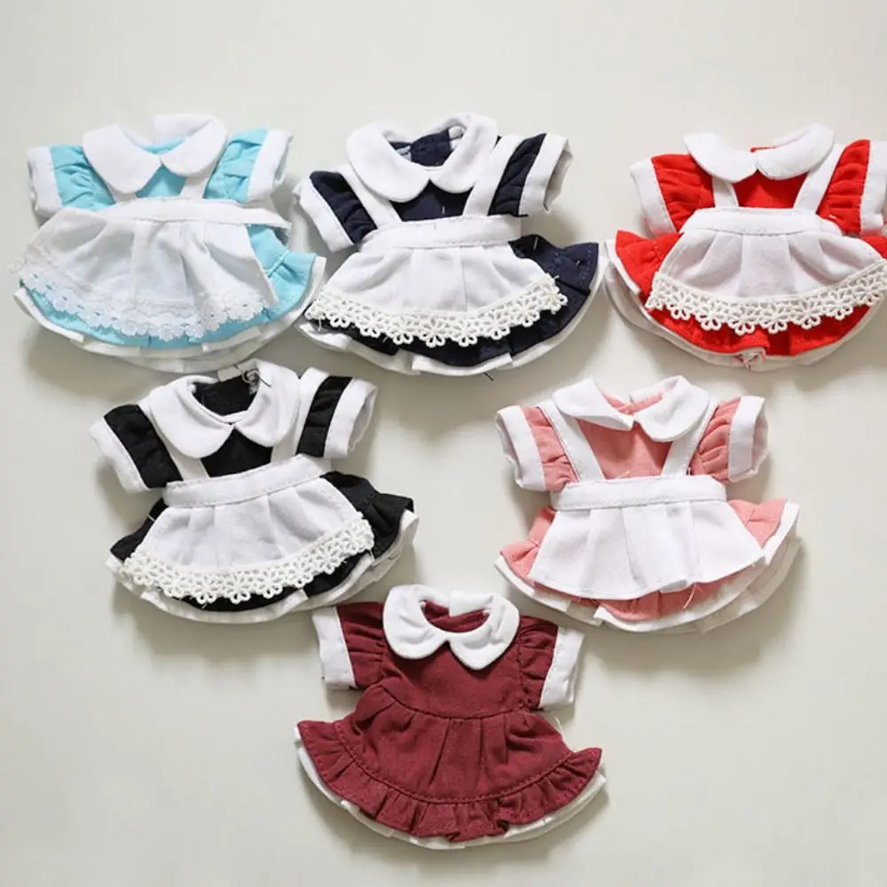 Multicolor 10cm Doll Cotton Princess Dress Handmake Cute Doll Maid Dress Replaceable Dolls Outfit Toy