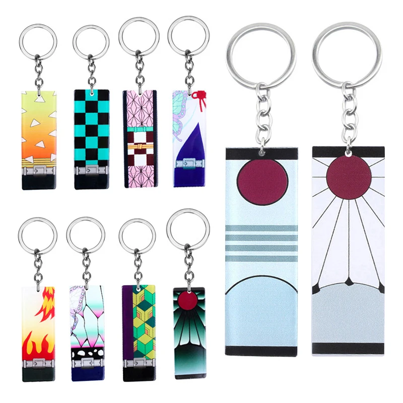 

Anime Demon Slayer Keychains Accessories Cartoons Tanjirou Nezuko Figures Cosplay Pendant Key Ring Toys for Adult Children Gifts