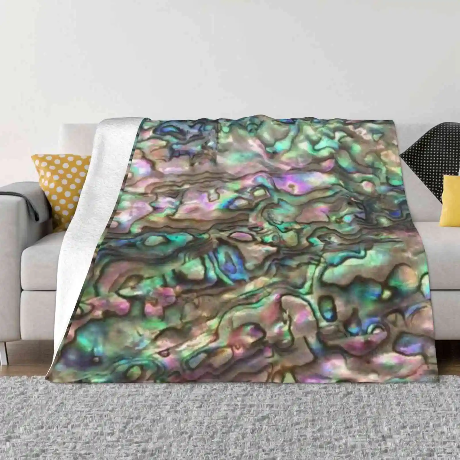 

Natural Abalone Paua Shell Four Seasons Comfortable Warm Soft Throw Blanket Abalone Natural Sea Water Beautiful New Zealand