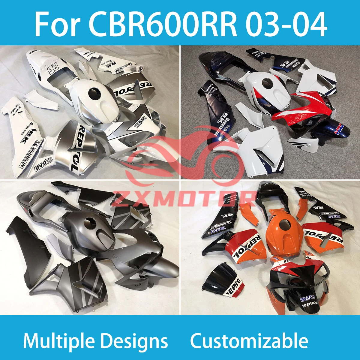 

Комплект обтекателей для тропического велосипеда CBR 600RR 2003 2004 Аксессуары для кузова мотоцикла Обтекатели для Honda CBR 600 RR 03 04