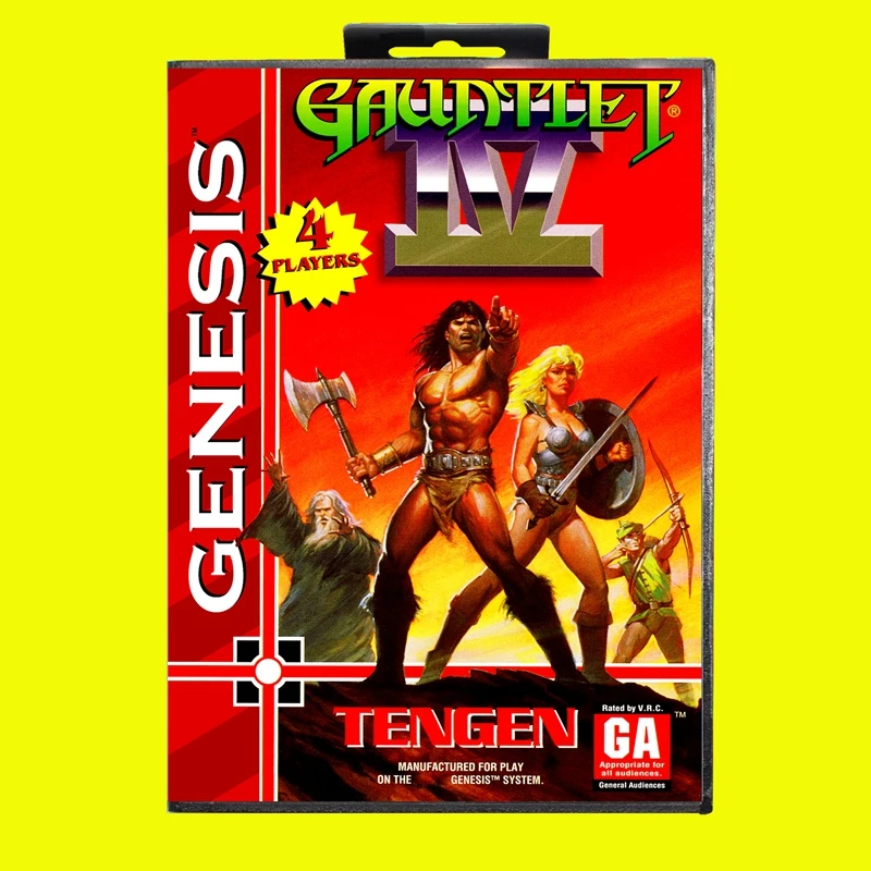 

Игровая карта 4 MD 16 бит с американской коробкой для Sega Megadrive Genesis, картридж игровой консоли