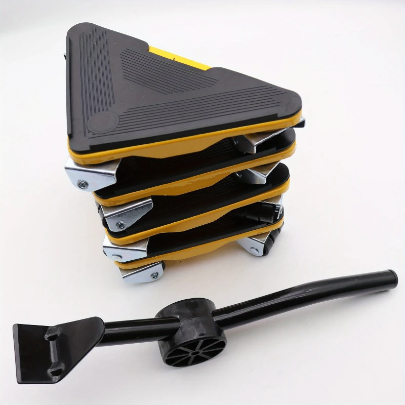 5pcs/set Heavy Duty Furniture Lifter Transport Tools Set 4 Move Roller 1 Wheel Bar Lifting Moving Furniture Helper 4