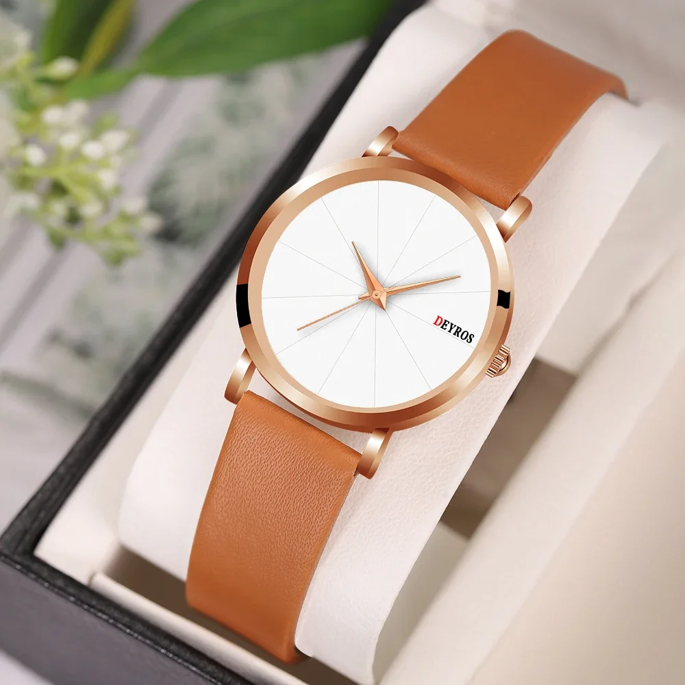 

Casual Fashion Watch for Women Female Minimalist Style Leather Belt Wristwatches Luxury ladies watch wrist watches for women