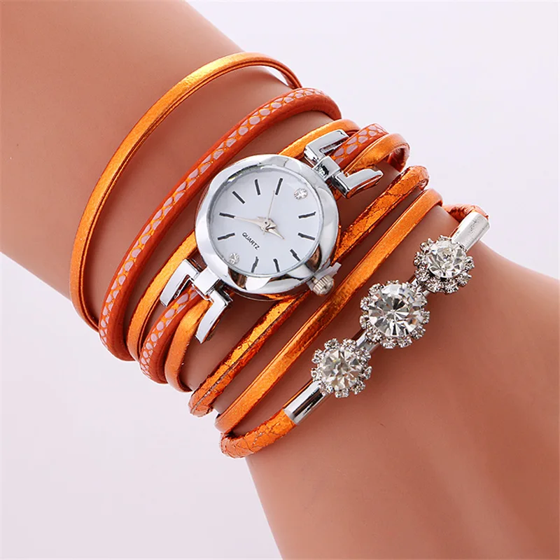 

New Arrival Explosion Bracelet Watch on The New Three Diamond Ball Circle Women's Watch Quartz Watch Relojes De Cuarzo Para Muje