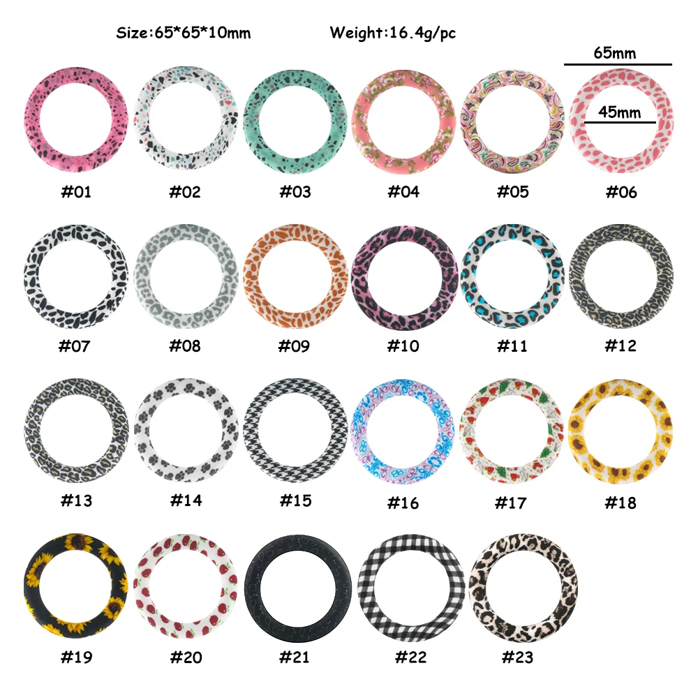 Set of 3 Decorative Silicone Rings for Jewelry Making & Crafts