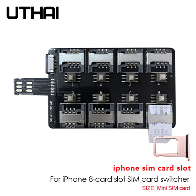 Adaptador de tarjeta SIM con ranura para tarjeta, lector de tarjetas  múltiples, gran capacidad, para iPhone 5/6/7/8/X/XS - AliExpress