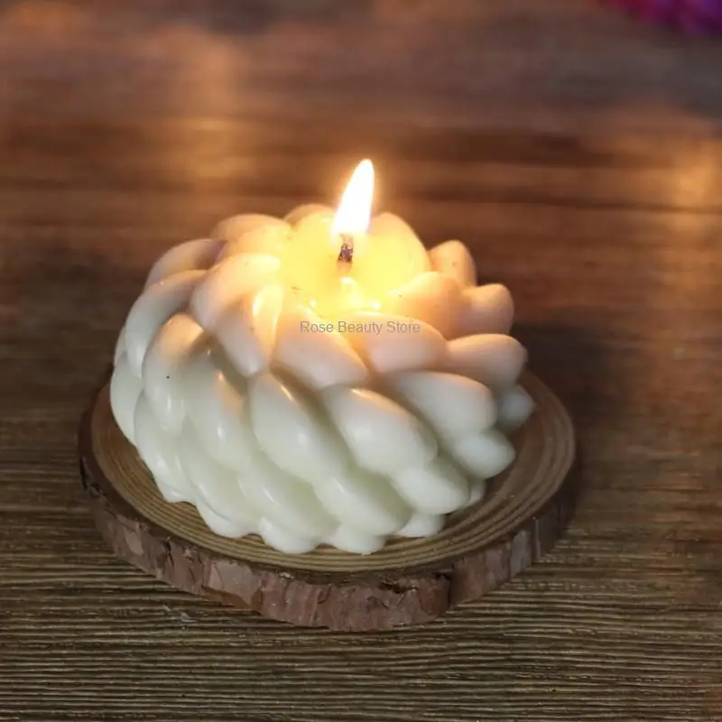 3D 꽃 촛불 실리콘 금형 Diy 장미 비누 만들기 에폭시 수지 점토 금형 초콜릿 케이크 장식 선물 장식품
