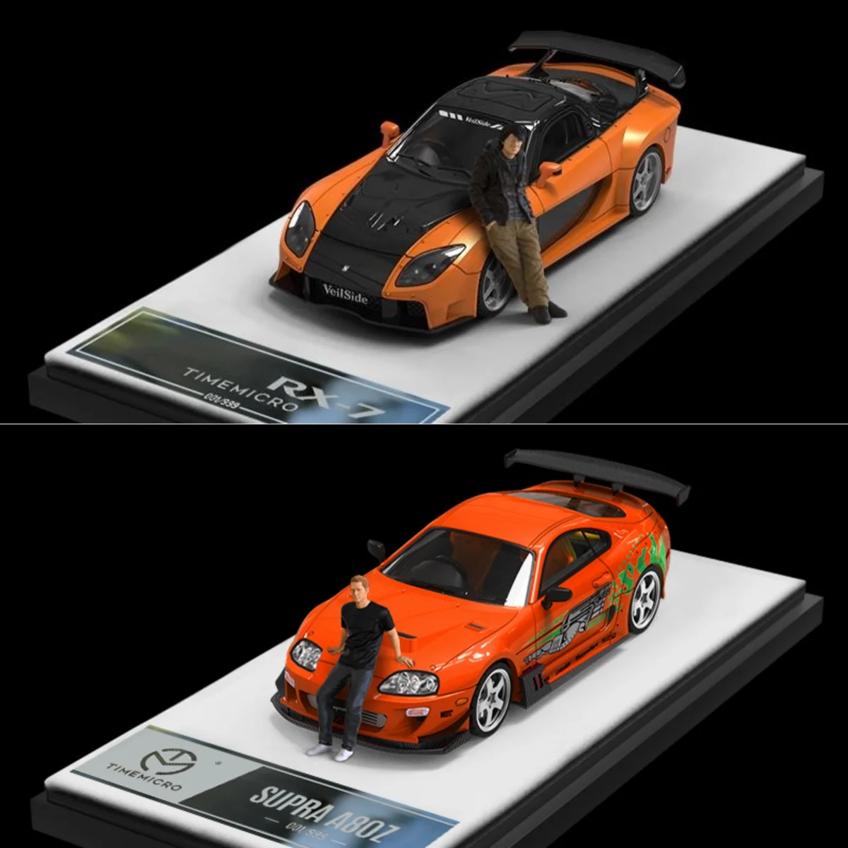 TimeMicro 1:64 RE RX7&Supra A80Z Fast & Furious Paul Walker