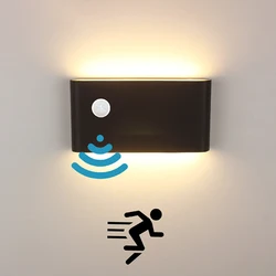 Enhanced Outdoor Waterproof Aluminum Sensor Wall Light Fixture (Warm White)