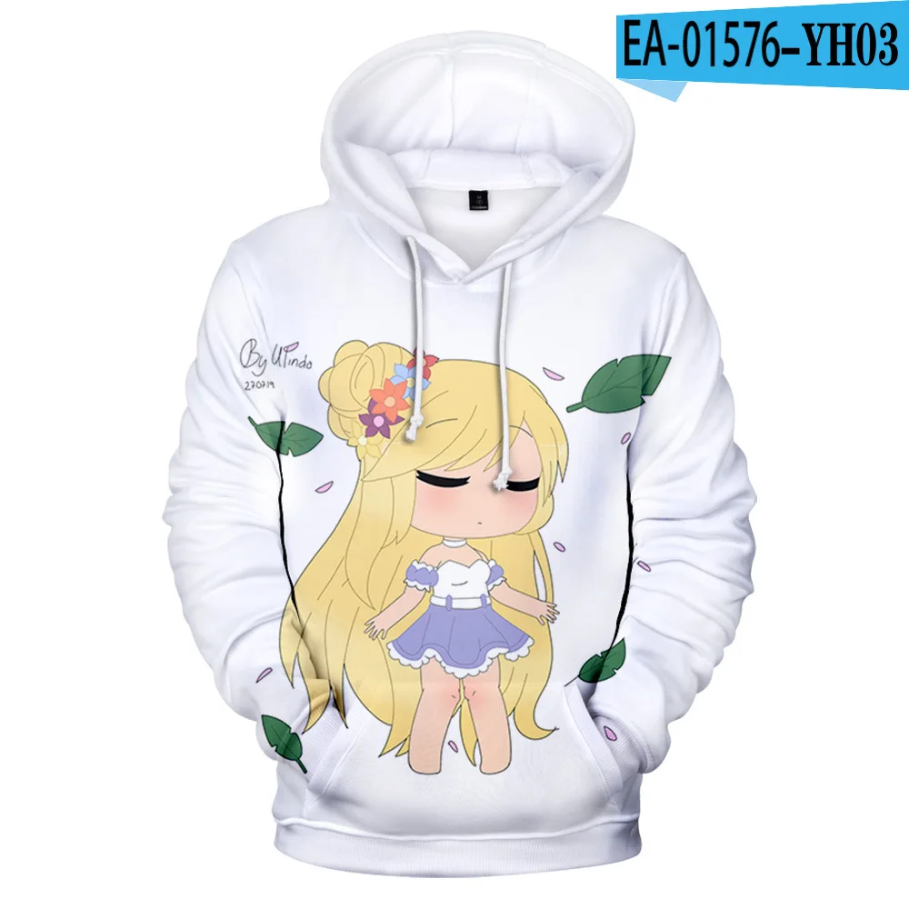 New Gacha Life Hoodie Homens / Mulheres 3D Zíper Suéter Meninos Meninos E  Chlidren Street Bonito Hoody Gacha Life Sweatshirt Roupas De $241,86