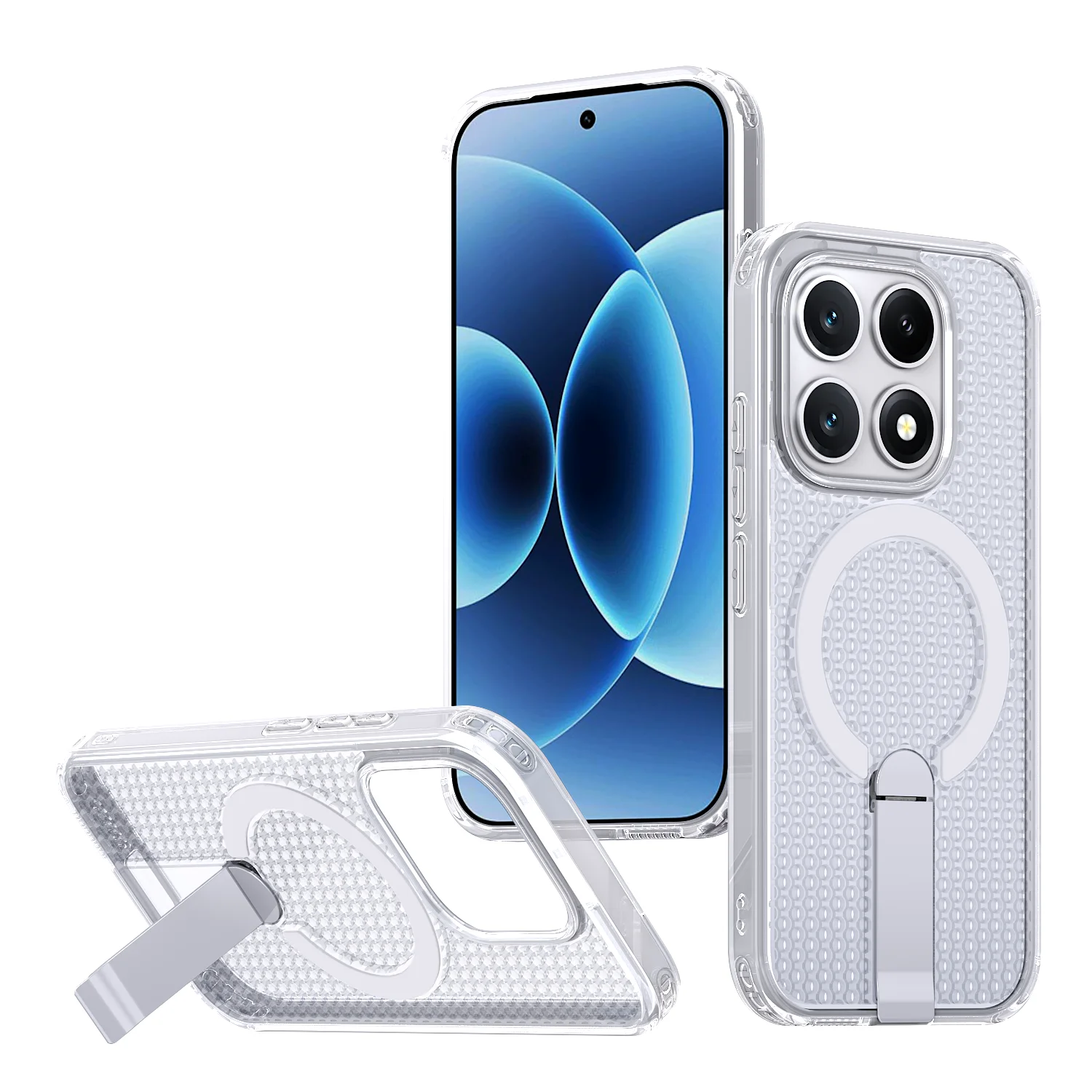 Luxury Magnetic Bracket Heat Dissipation Shockproof Rugged Tough Phone Case Cover