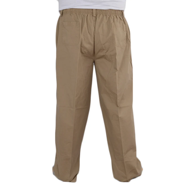 Plus size 8XL 11XL 13xl middle-aged men's summer thin elastic band high waist cotton casual trousers Dad oversize 9XL 8XL 7XL 3