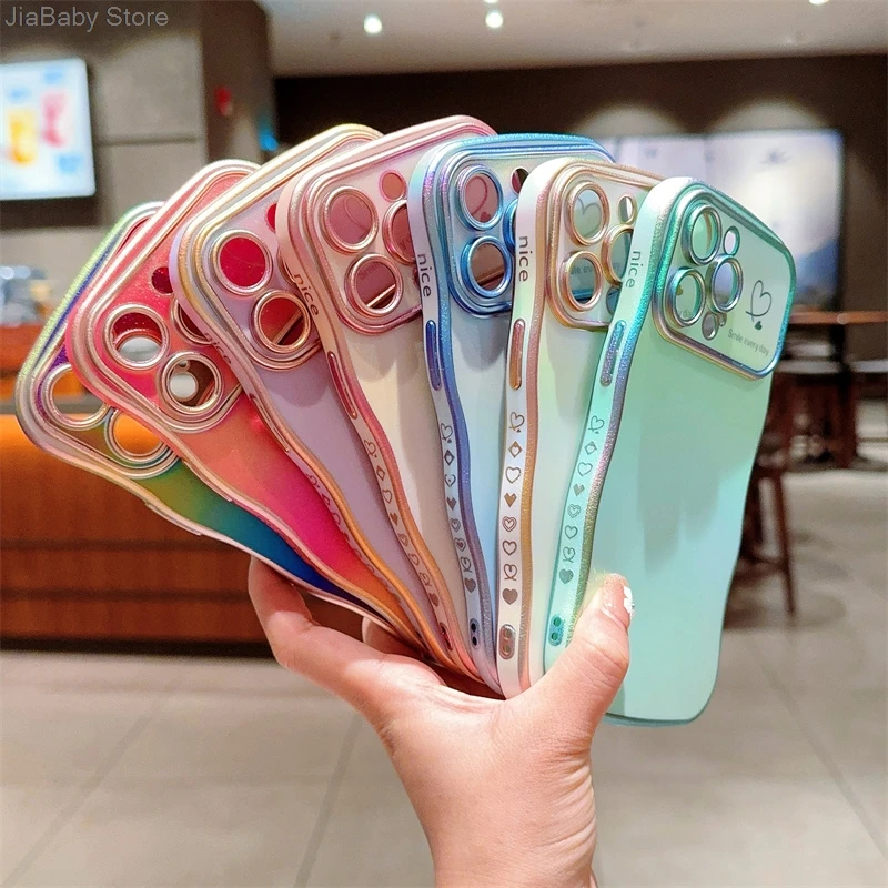 Coque de protection pour appareil photo en forme de cœur avec liquide pailleté de luxe pour iPhone 11 12 13 14 15 16 Plus Pro Max_voghion.com