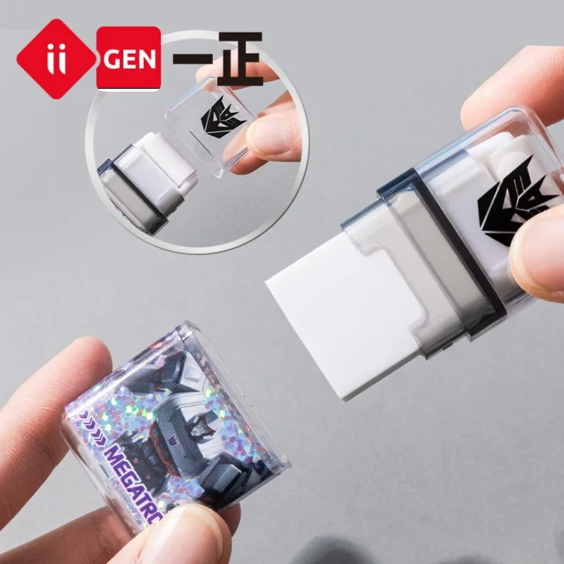 Transformers Rubber Eraser with Roller Anime Cartoon Students Boy School Office Supplies Stationery 1pc