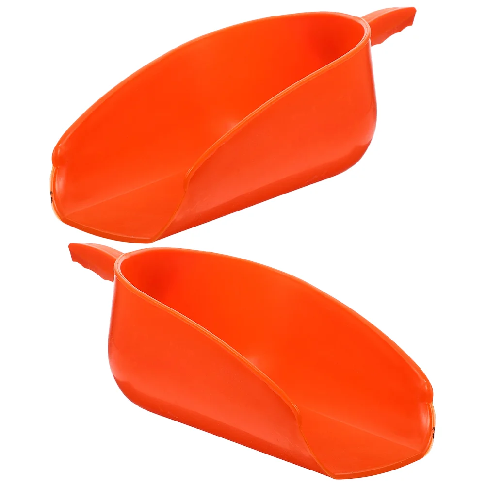 

2pcs Feeding Reusable Plastic Scoop Large Multi-use Poultry Food for Farm Feeding