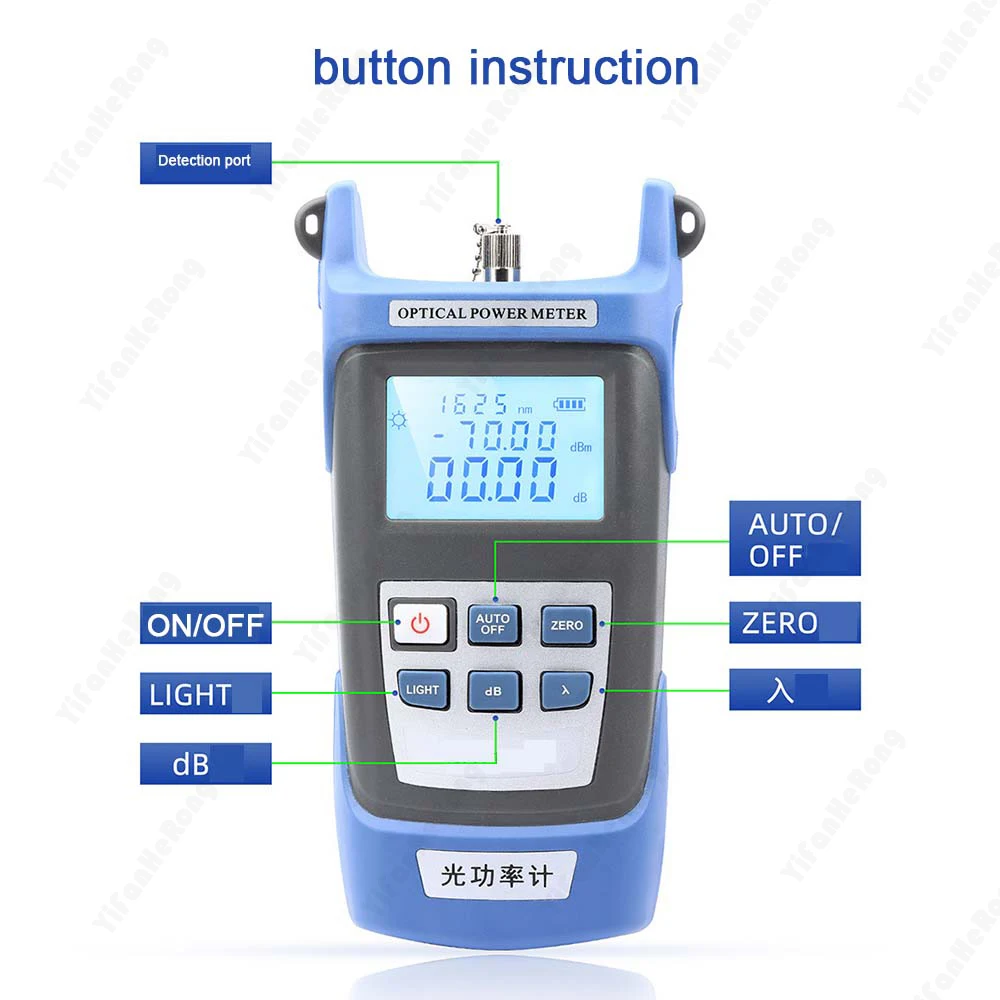 

Optical Power Meter Visual Fault Locator -70 + 3dBm Optical Fiber Testing Tools Wiring Light Decay Tester