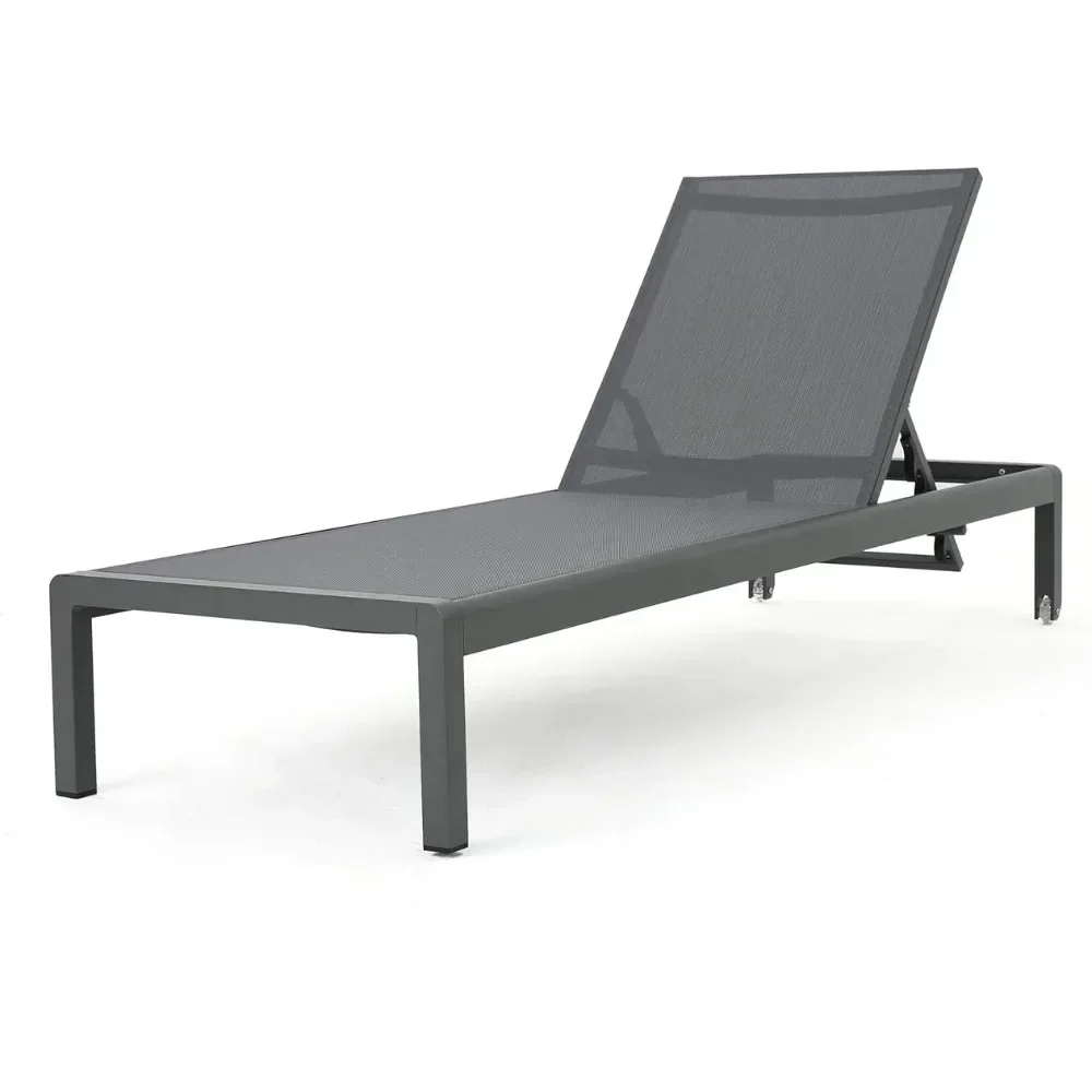 

Cape Coral Outdoor Aluminum Chaise Lounge with Mesh Seat Recliner Freight Free Relaxing Chair Furniture