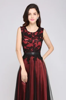 فستان نسائي أنيق للحفلات المسائية ، فساتين حفلة موسيقية ، دانتيل بلا أكمام ، تول زهري ، خط ، طويل طويل ، أم العروس ، 6