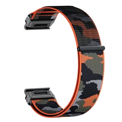 Premium Nylon Quick Release Watch Strap - Universal Fit - 26mm (Camouflage orange)
