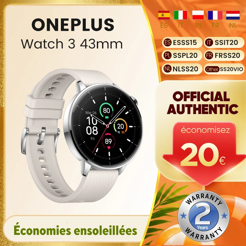 Smartwatch OnePlus watch 3 global version z EU za $125.32 / ~468zł