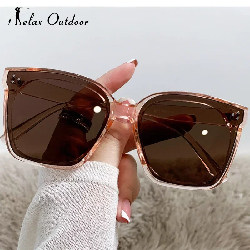 Women Large Frame GM Sunglasses Brand Designer Vintage Square Sun Glasses Female Classic Oversized UV400