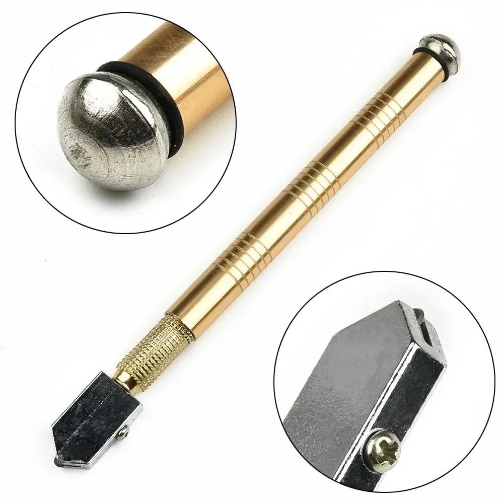 1pc Glass Cutter Diamond Cutter Head Steel Blade Cutting Tool Aoil Supply Nti-Skid Handle175mm Or Manual Tool Cutting 6