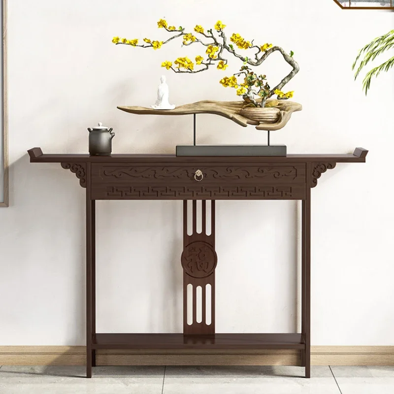 

New Chinese Style Porch Desk Super Narrow Porch Desk Case For Desk To Rely On Wall Long Ark Modern And Contracted