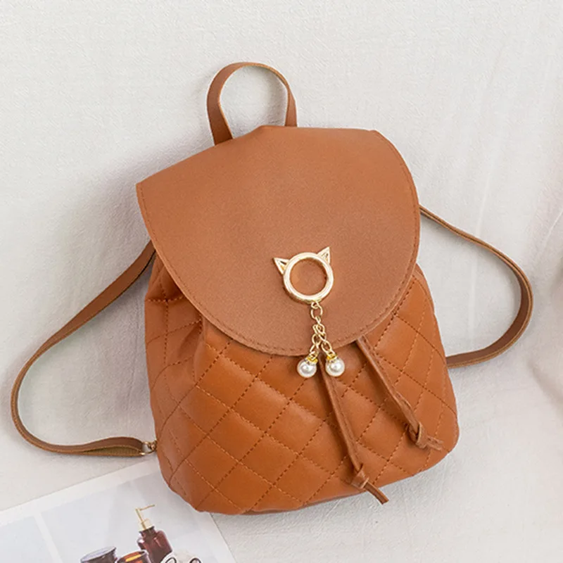 Women's Mini Kawaii Backpack 2024 Casual small Fresh sweet Fashion Gingham clamshell trend Outdoor travel сумка kawaii school