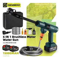 3500W 200Bar 6 IN 1 Brushless Electric Car Washer Gun Portable Cordless Rechargeable Car Garden Power Tool For Makita 18VBattery 1