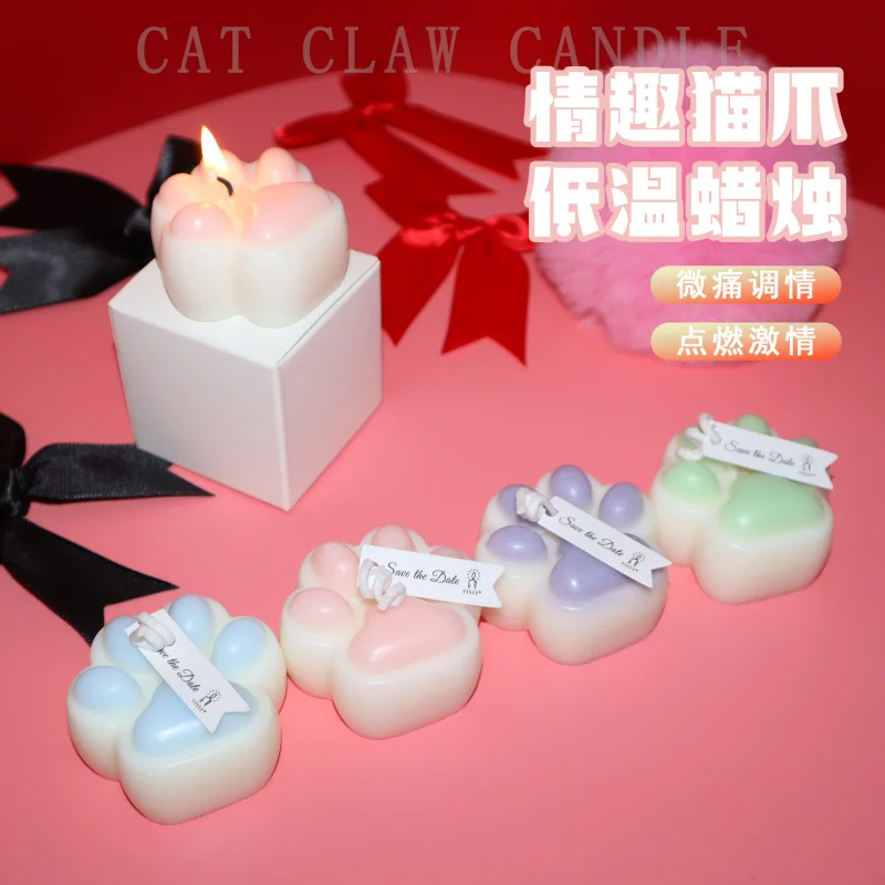 's Paw Low Temperature CandlessmSoy Wax Drip Couple Foreplay Flirting Props Adult Punishment Supplies