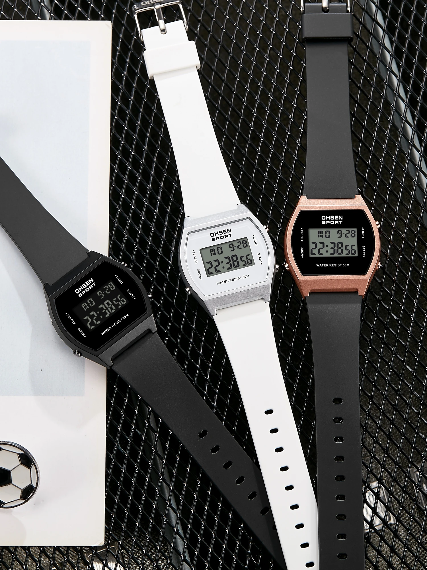 Digital Watches for Women White Fashion Waterproof Sport Watch for Girls reloj mujer Electronic ladies Wristwatch  Alarm Clocks - 6