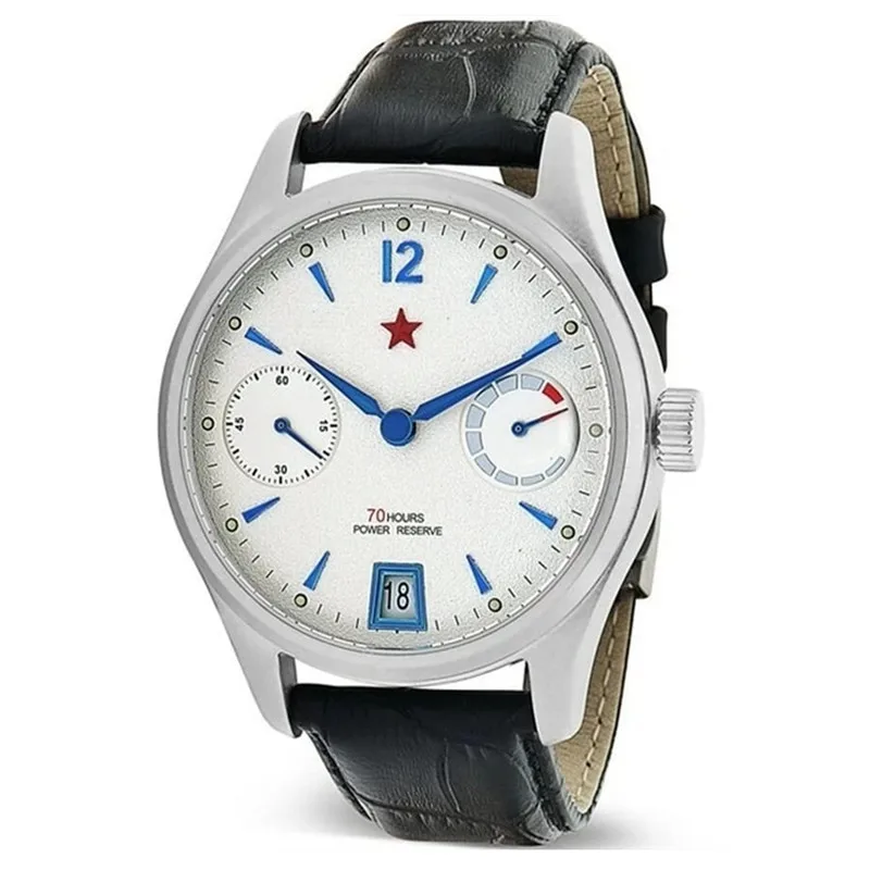 Red Star 1963 Orologio Meccanico Automatico Da Uomo Calendario Edizione Limitata Retro 70H Energy Storage Man Military Pilots Orologi Da Polso