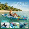Inflatable Stand Up Paddle Board for outdoor water sports PVC material blue ultra-stable wide design with anti-slip EVA deck an