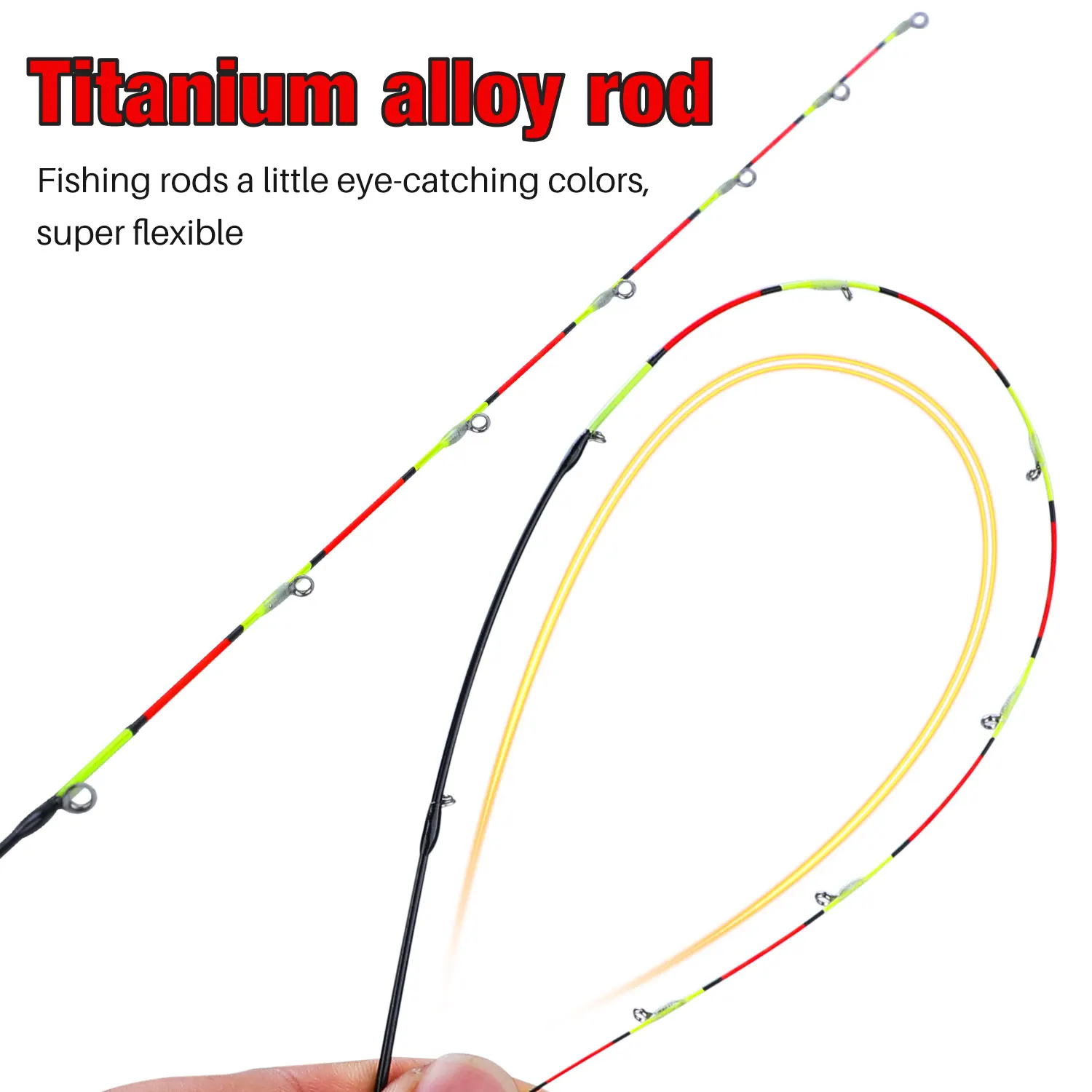 Sougayilang Raft Fishing Rod Titanium Alloy 2 Sections Adjustable Length Telescopic Fishing Pole Portable Boat Fishing Rod 4