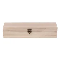 Unfinished Wood Box Classic Box w/ Magnetic Lid Memory Arts Crafts Home 1