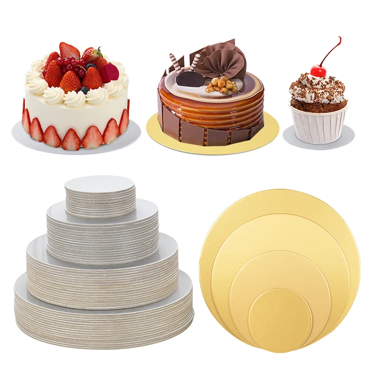 2/3/5/10 Pz Diametro 10/16/22/26Cm Round Cake Boards Set Cakeboard Base Carta Usa E Getta Cupcake Dessert Vassoio Strumenti Per Torte