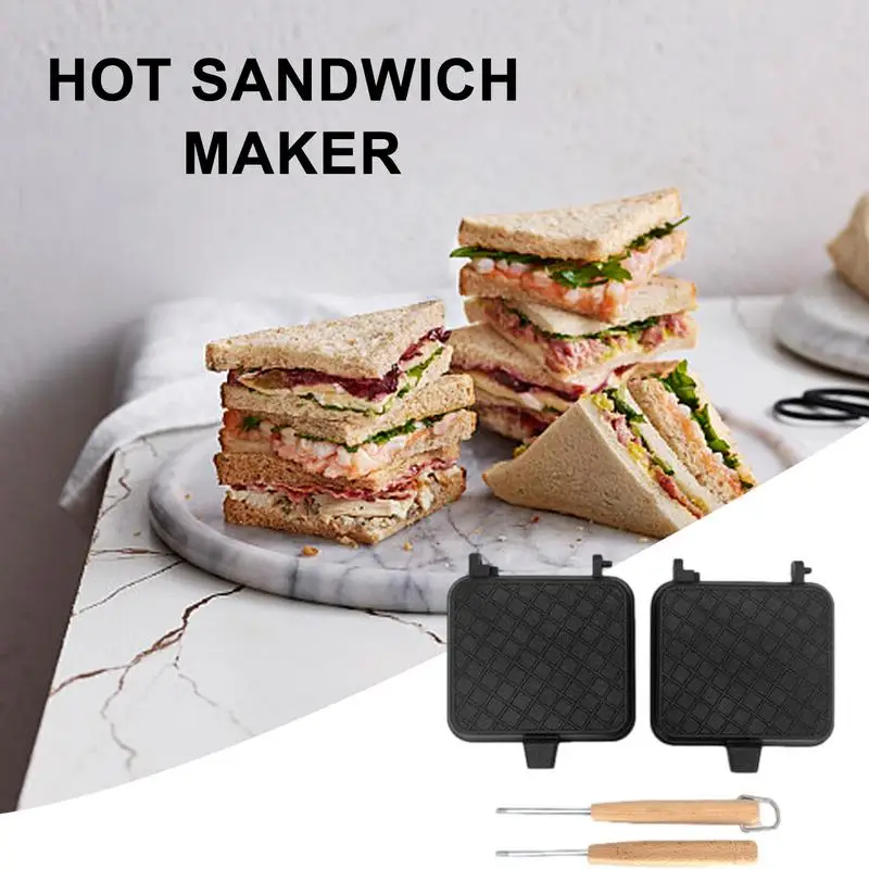 Toasted Sandwich Maker Non-stick Grilled Sandwich Panini Maker With  Insulated Handle Hot Sandwich Maker Grilled Cheese Machine - AliExpress