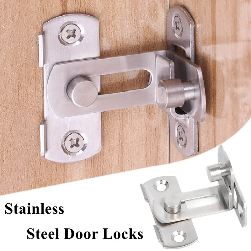 90 Degree Door Buckle Stainless Steel Lock Sliding Door Right Angle Buckle And Window Bathroom Bending Latch door latch