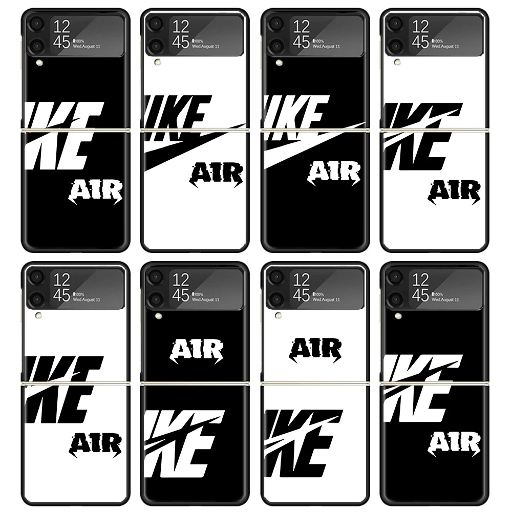 Fashion Sport Brand Logo Air Sneakers Case Per Samsung Galaxy Z Flip 4 5 3 Z Flip5 Flip4 5G Hard Phone Cover Flip3 Split Pieghevole