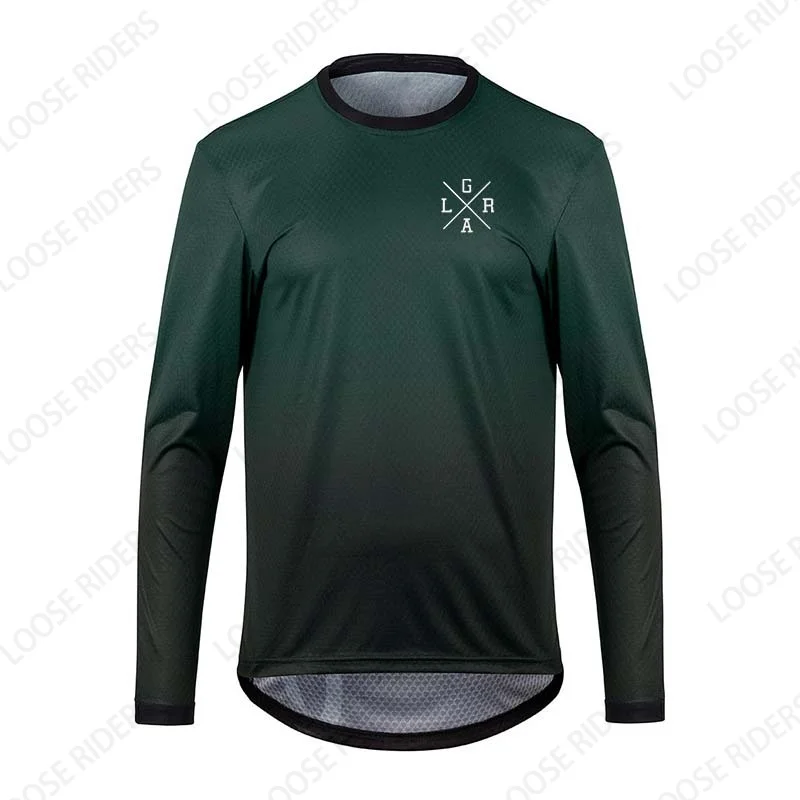 Camiseta De Ciclismo/motocross Para Hombre - Manga Larga, Transpirable Y Secado Rápido