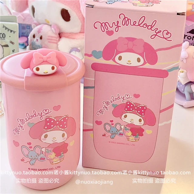 Kawaii Cinnamoroll My Melody 380Ml Cute Stainless Steel Thermos Cup Anime Sanrioed Girl Heart Doll Water Cup Gifts for Girls