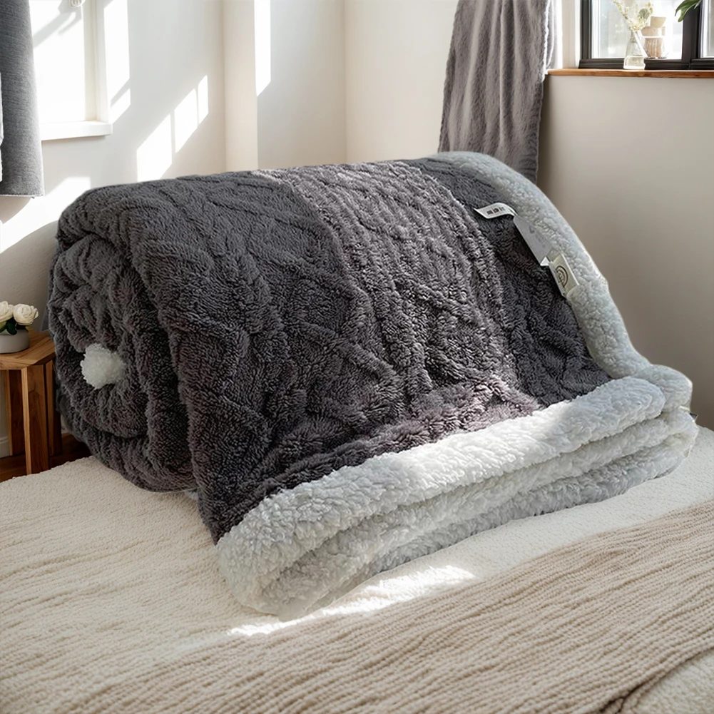 Soft Double Sided Flannel Throw Sofa Cover Blanket