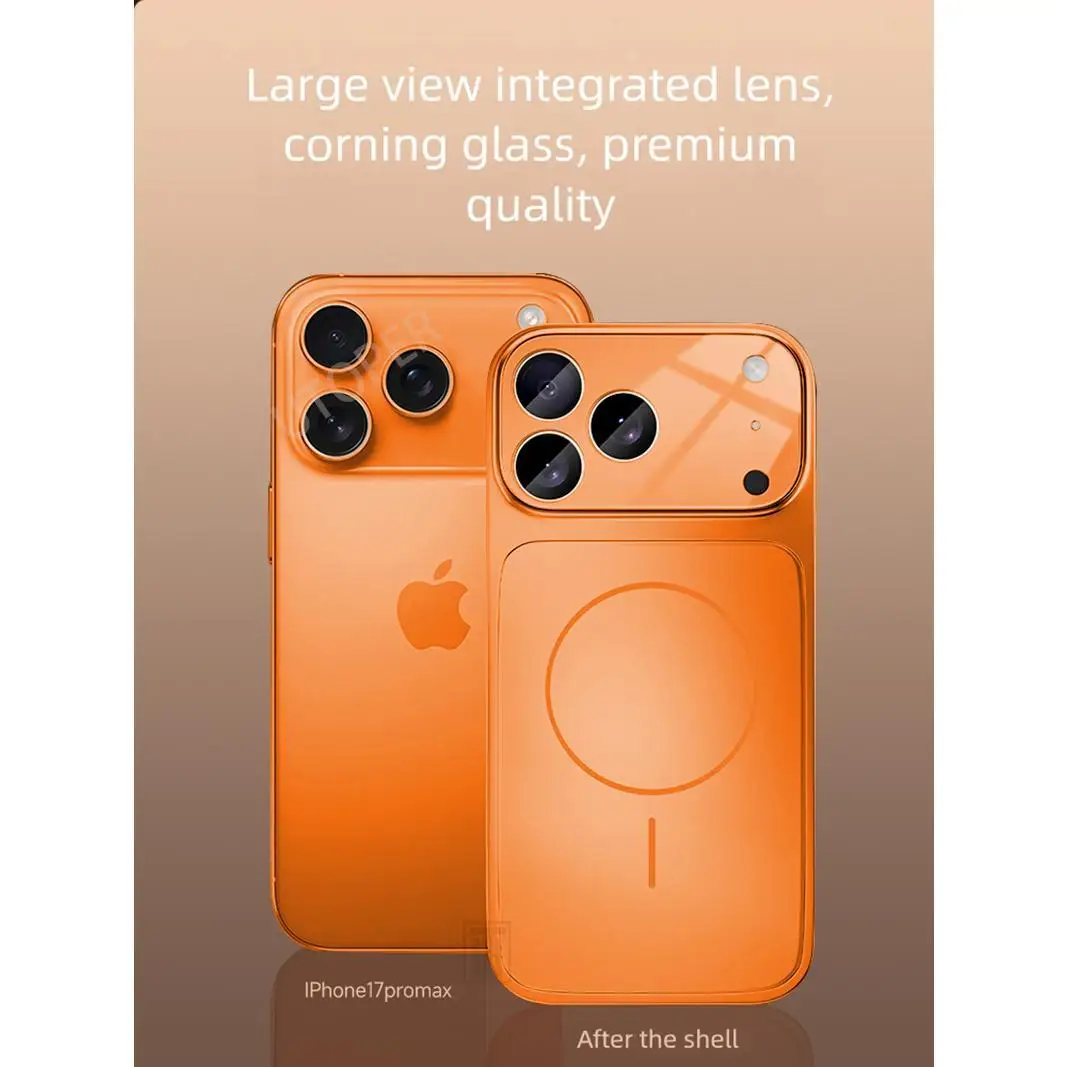 Premium Glass Nano Matte Magnetic Case with Wireless Charging Compatibility