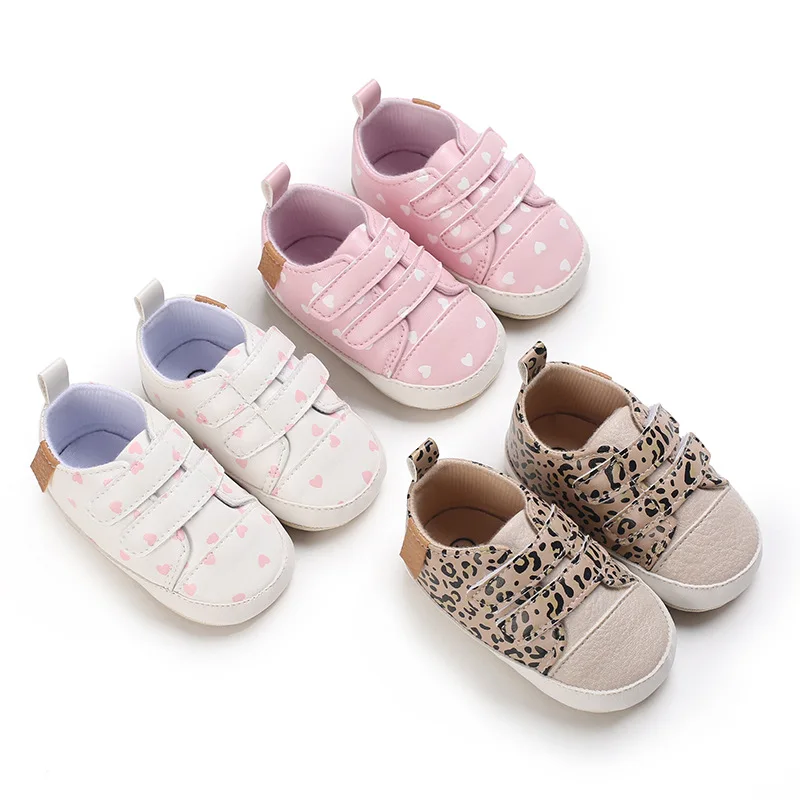 Sneakers shoes Baby Boy Girl Shoes PU Leather Sneakers Rubber Bottom Non-slip Lightweight First Walker Crib Shoes 0-18 Months