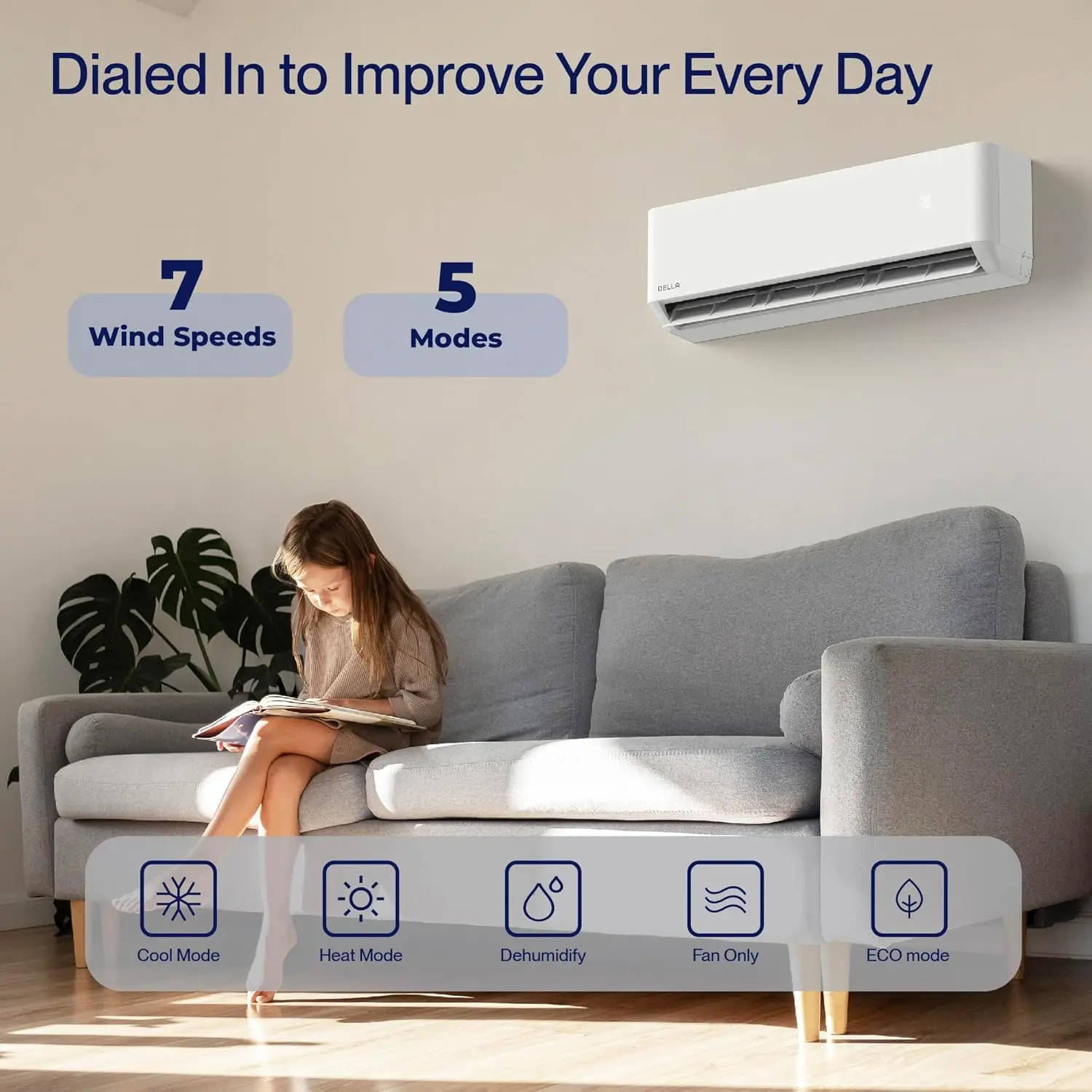 24,000 BTU Wifi Mini Split 208/230V 20 SEER2 Cools Up to 1500 Sq. Ft Inverter Air Conditioner w/2 Ton Pre-Charged Heat Pump 6